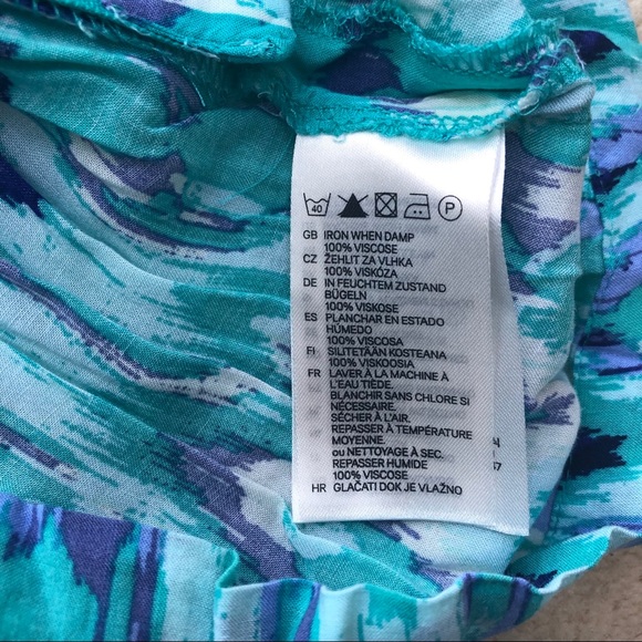 H&M Turquoise Psychedelic Pattern Romper Sz 6 - Picture 6 of 7